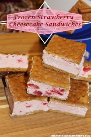 Frozen Strawberry Cheesecake Sandwiches