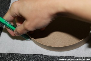 Remove the top & trace out the outline of the top on a felt color of your choosing & then cut it out.