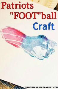 New England Patriots Football foot print craft kid's crafts